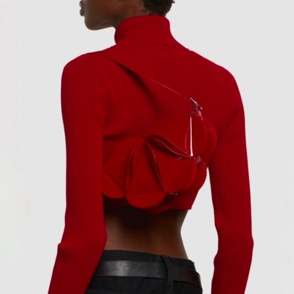 Coperni Red Calf Leather Origami Shoulder / Hand Bag - Picture 5 of 16